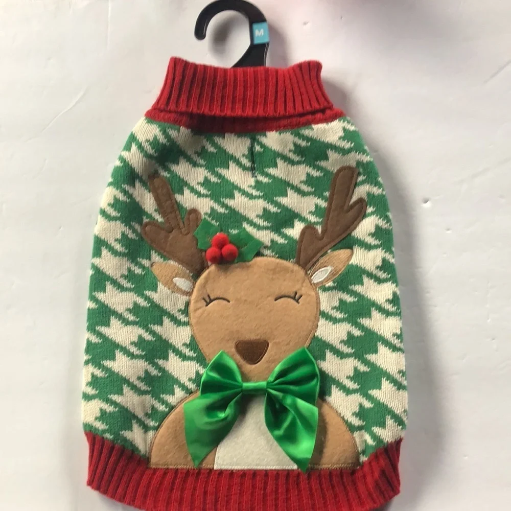 Bundle 2 New Reindeer Holiday Christmas dog sweater M